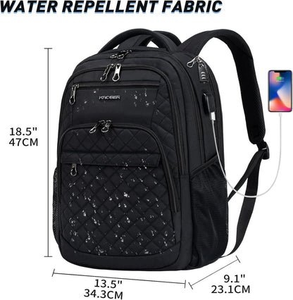 KROSER Laptop Rucksack 17,3'' Business Schulrucksack USB RFID
