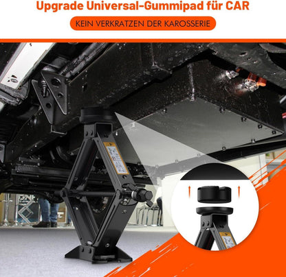 Scherenwagenheber 2.5T mit Radmutternschlüssel und Auto-Notfallset