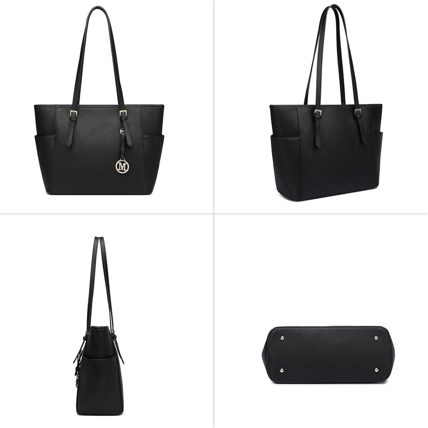 Damen Handtasche Miss Lulu Schultertasche Groß Tote Bag PU-Leder Arbeits Freizeit