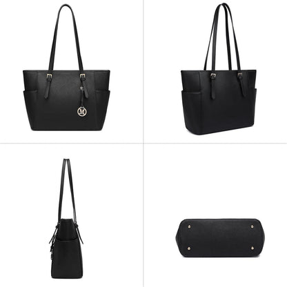 Damen Handtasche Miss Lulu Schultertasche Groß Tote Bag PU-Leder Arbeits Freizeit