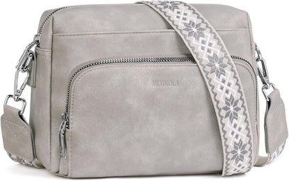 Umhängetasche Damen Crossbody Bag PU Leder RFID Schultergurt