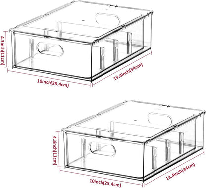 Greentainer Kühlschrank Organizer mit Schublade und Deckel