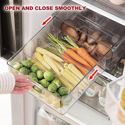 Kühlschrank Organizer Schublade Set Stapelbar Ausziehbar Gemüse Beeren