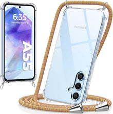 Handyhülle Samsung Galaxy A55 5G mit Band, Handykette Rainbow