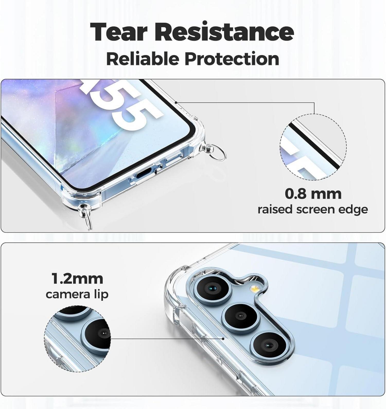 Handyhülle Samsung Galaxy A55 5G Hülle Band Umhängen Stoßfest