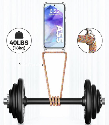 Handyhülle Samsung Galaxy A55 5G Hülle Band Umhängen Stoßfest