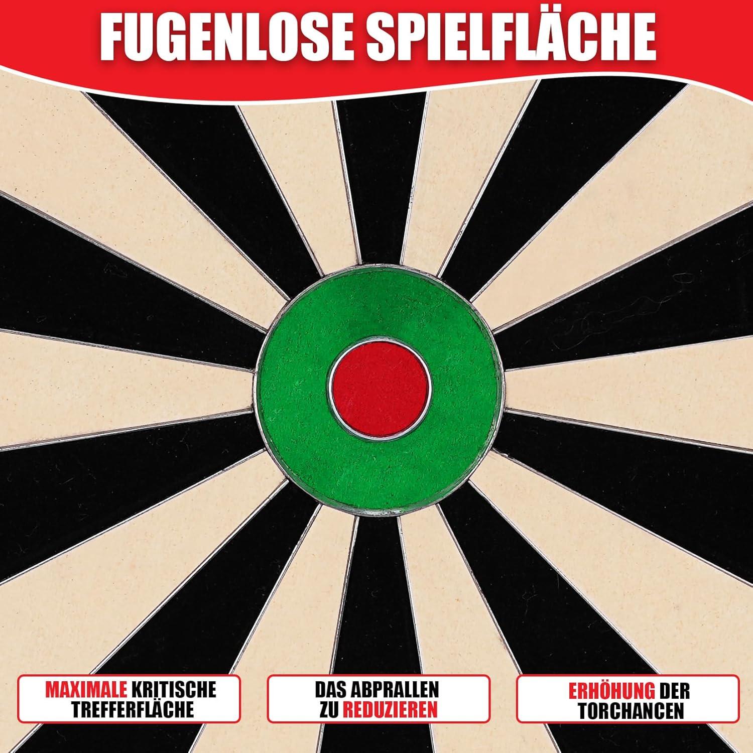 Dartscheibe Profi Set Steeldartscheibe mit Pfeilen und Zubehör