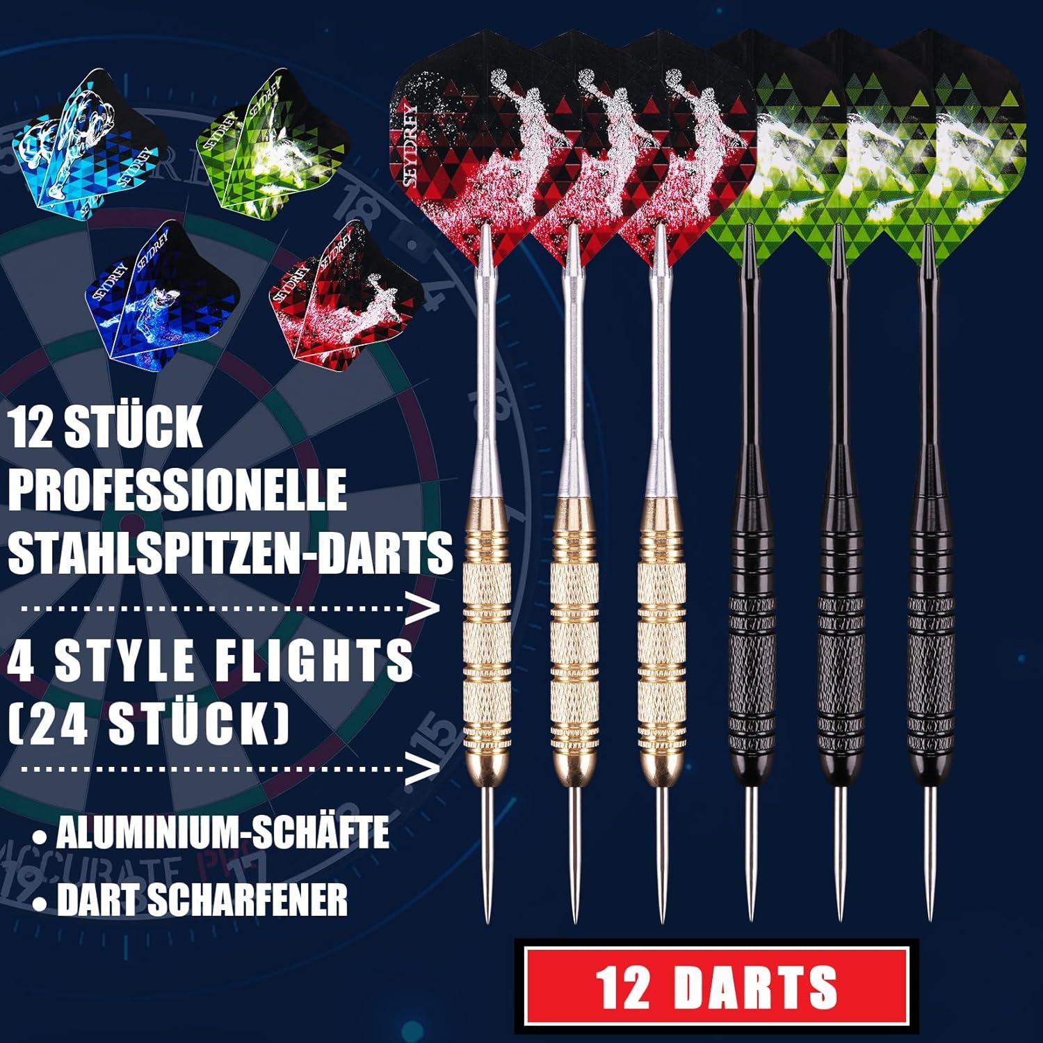 Dartscheibe Kork Pfeile Steeldartscheibe Set Flights Nummernring
