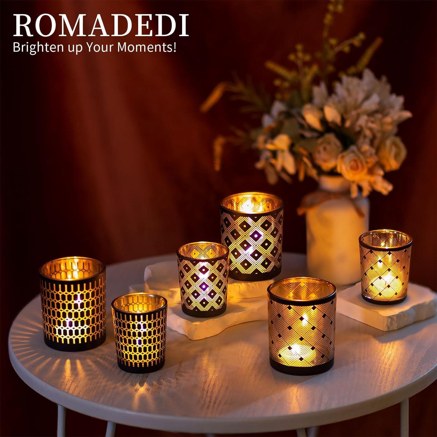 Teelichthalter Windlicht Glas 6er Set Modern Kerzenhalter Kerzenglas