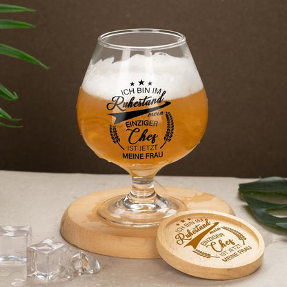 Ruhestand Geschenk 17OZ Bierglas Renteneintritt Männer Kollegen Papa Opa Ehemann