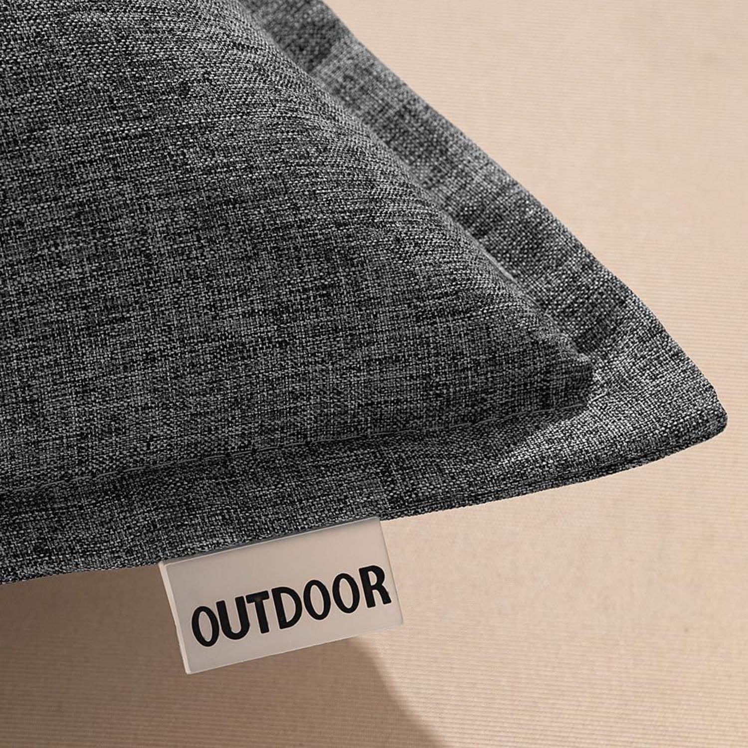 MIULEE Outdoor Kissen 2er Set Wetterfest 40x40cm Dunkelgrau