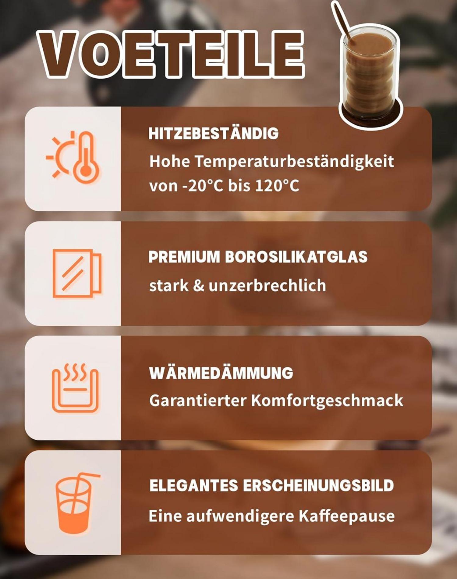 Latte Macchiato Gläser Set 350ml Doppelwandig