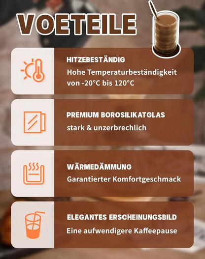 Latte Macchiato Gläser Set 350ml Doppelwandig