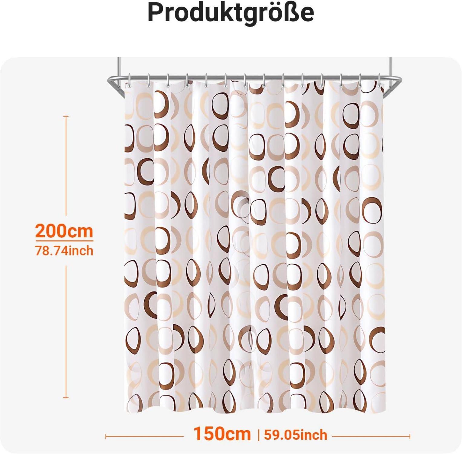 Duschvorhang 150x200cm Kamelfarbe