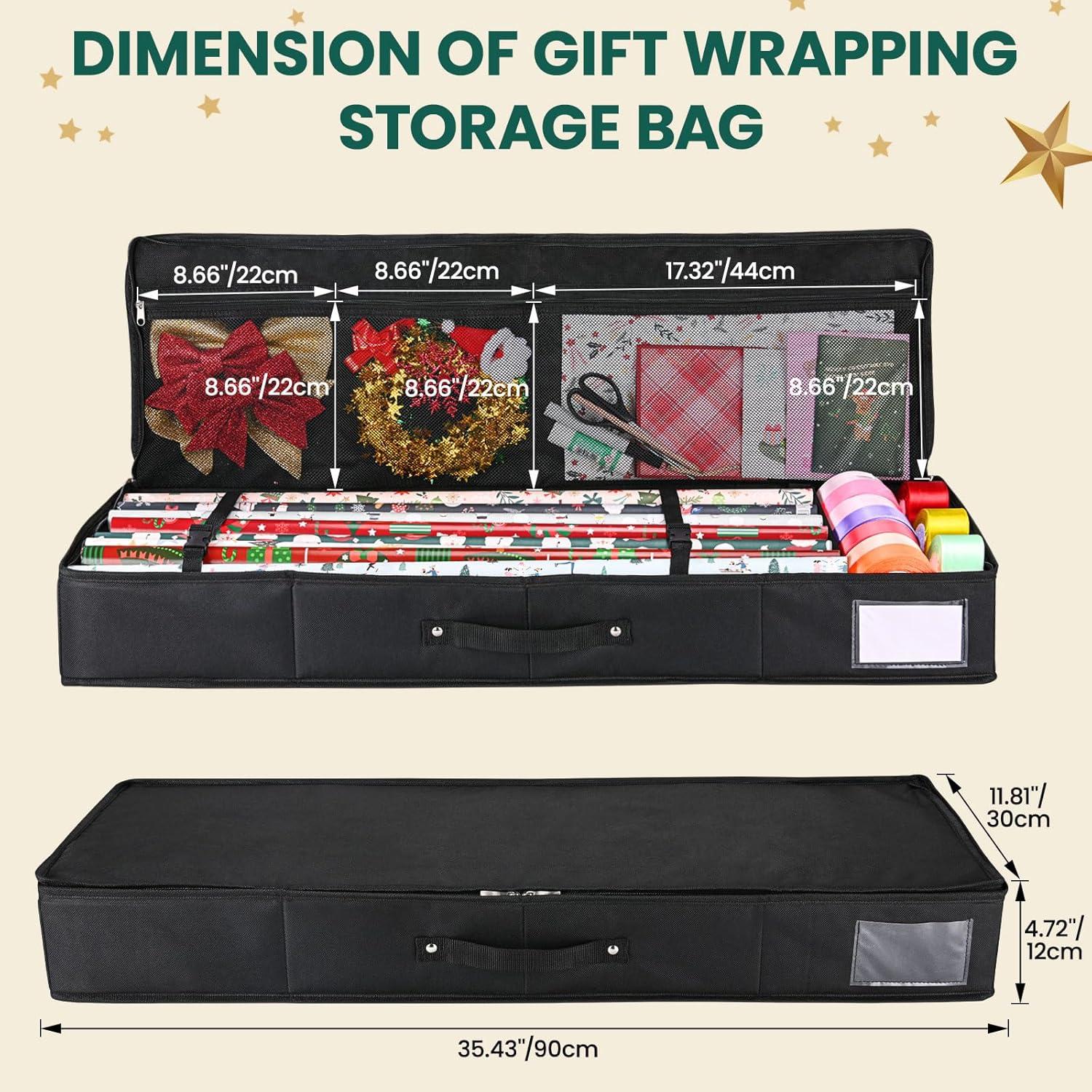 Geschenkpapier Aufbewahrung Organizer 600D Oxford-Gewebe Reißfest 90x30x12cm