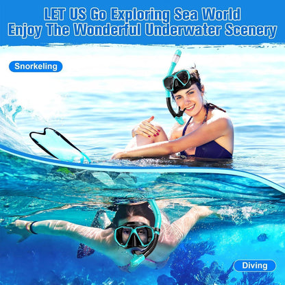 Schnorchelset Erwachsene mit Dry Schnorchel und Anti-Fog
