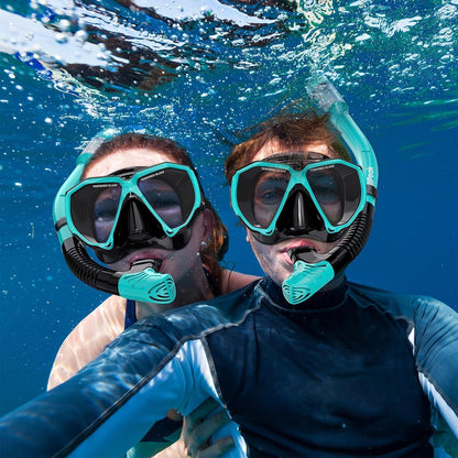 Schnorchelset Erwachsene mit Dry Schnorchel und Anti-Fog