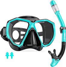 Schnorchelset Erwachsene Taucherbrille Anti-Fog Dry Schnorchel