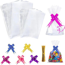 100 transparente Cellophan Geschenktüten für Süßigkeiten und Geschenke