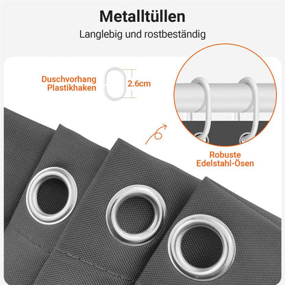 Antischimmel Duschvorhang Dunkelgrau 280x200cm Polyester