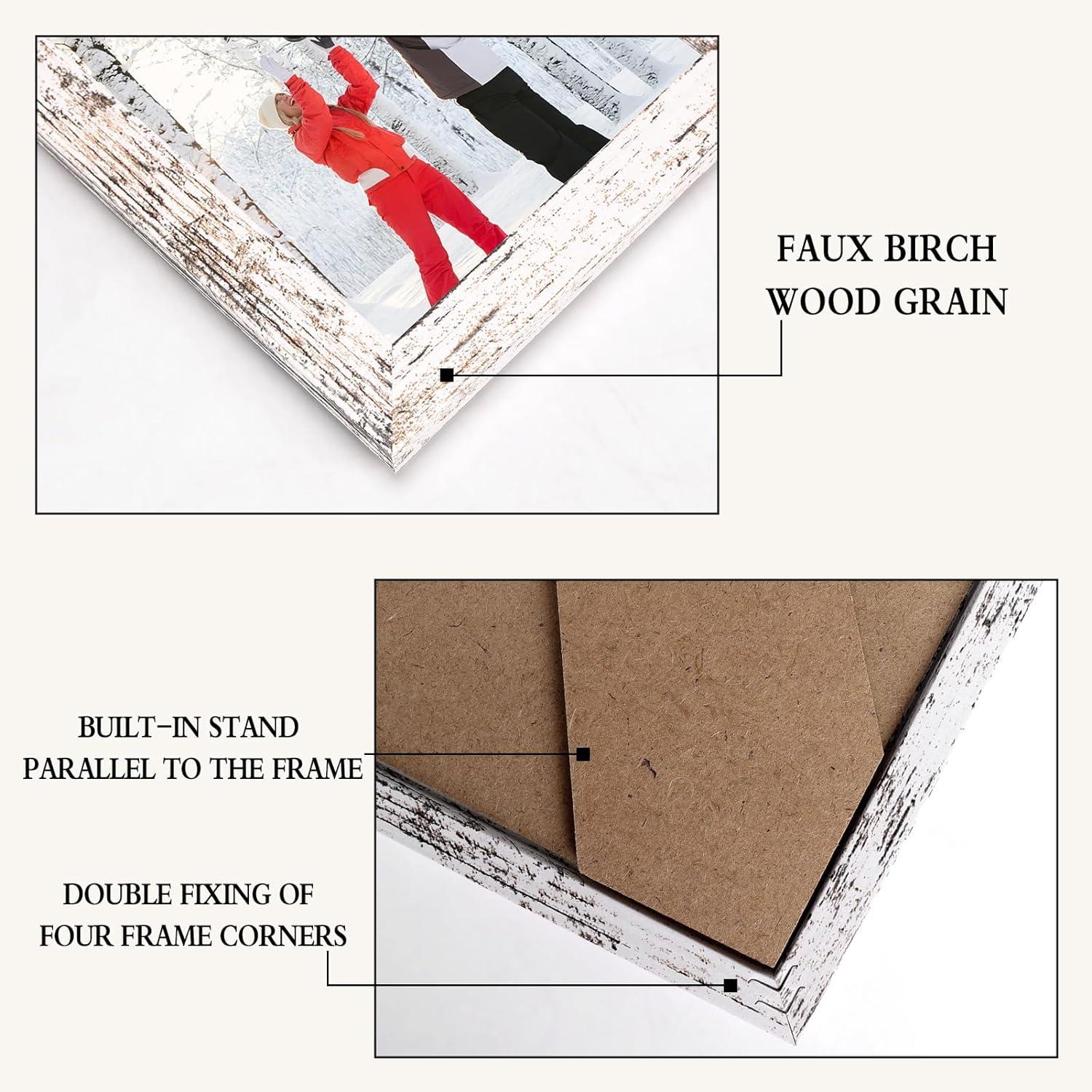 18er-Set Bilderrahmen 13x18 cm Vintage-Weiß für Wand und Tisch