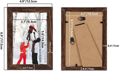 18er Set Bilderrahmen 10x15cm, Dunkelbraun, für Wand und