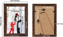 18er Set Bilderrahmen 10x15cm, Dunkelbraun, für Wand und