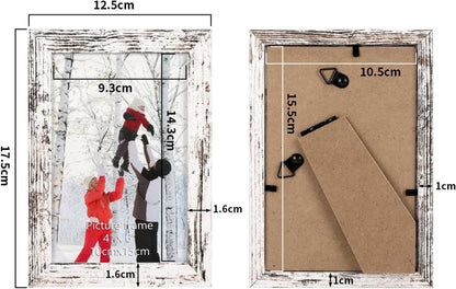 18er-Set Bilderrahmen 10x15 cm Vintage-Weiß für Wand und