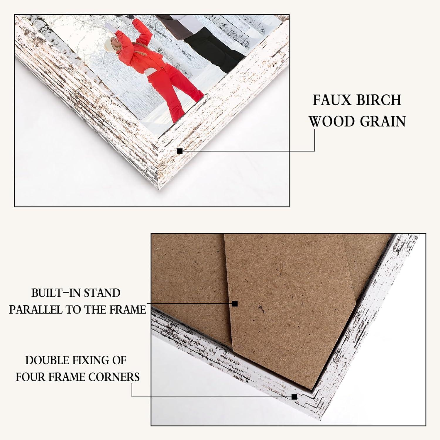 18er Set Bilderrahmen 10x15 cm Vintage-Weiß für Wand & Tisch