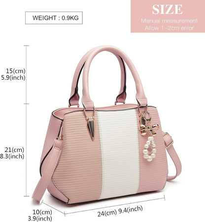 Moderne Miss Lulu Damen Handtasche Farbblock Design