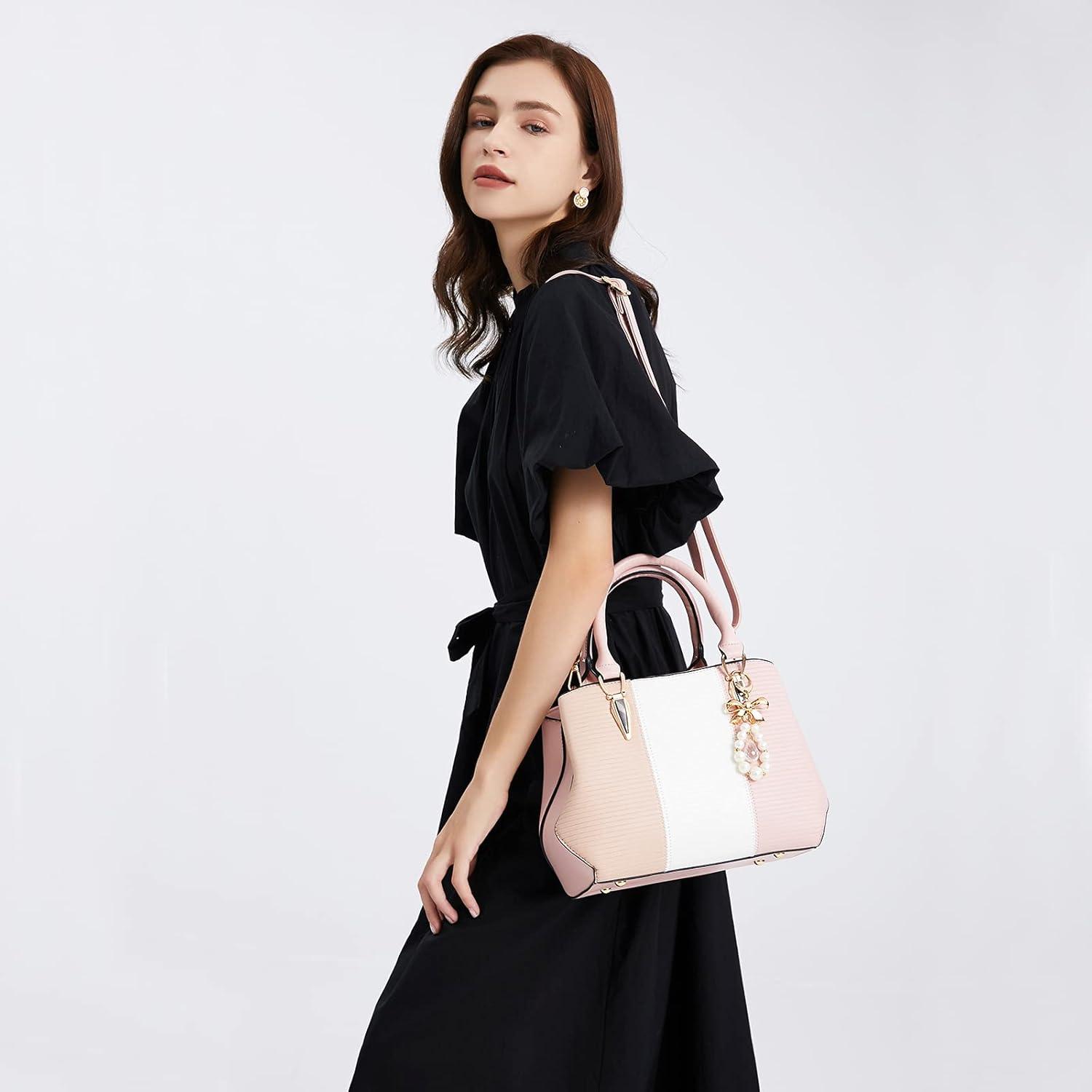 Moderne Miss Lulu Damen Handtasche Farbblock Schultertasche
