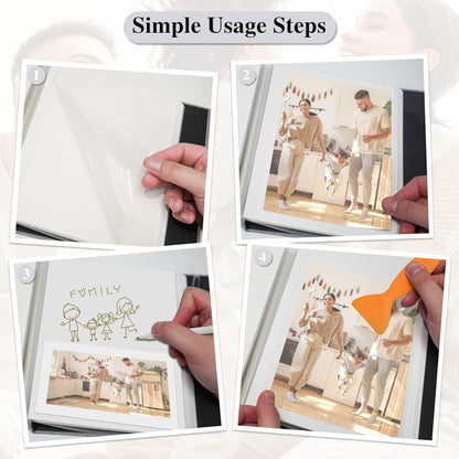Selbstklebendes Fotoalbum 10x15 Leinen Hochzeit Album 40 Seiten Lila