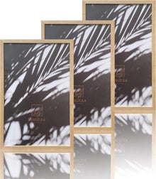 Fotorahmen Set 3er Holz 40x60cm Eiche Natur
