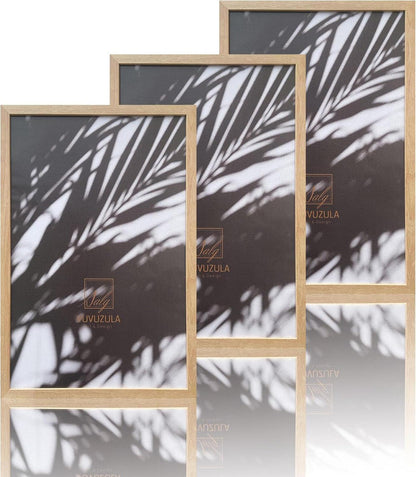 Fotorahmen Set 3er Holz 40x60cm Eiche Natur