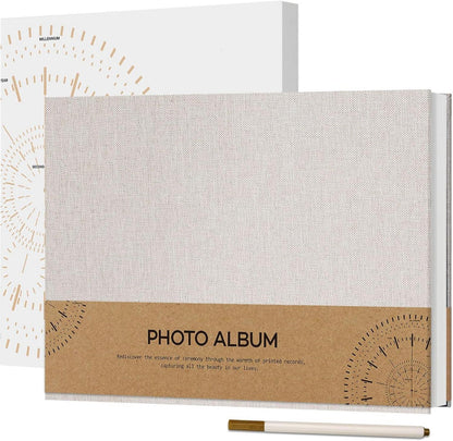 Selbstklebendes Fotoalbum 10x15 zum Selbstgestalten, Leinen Fotobuch