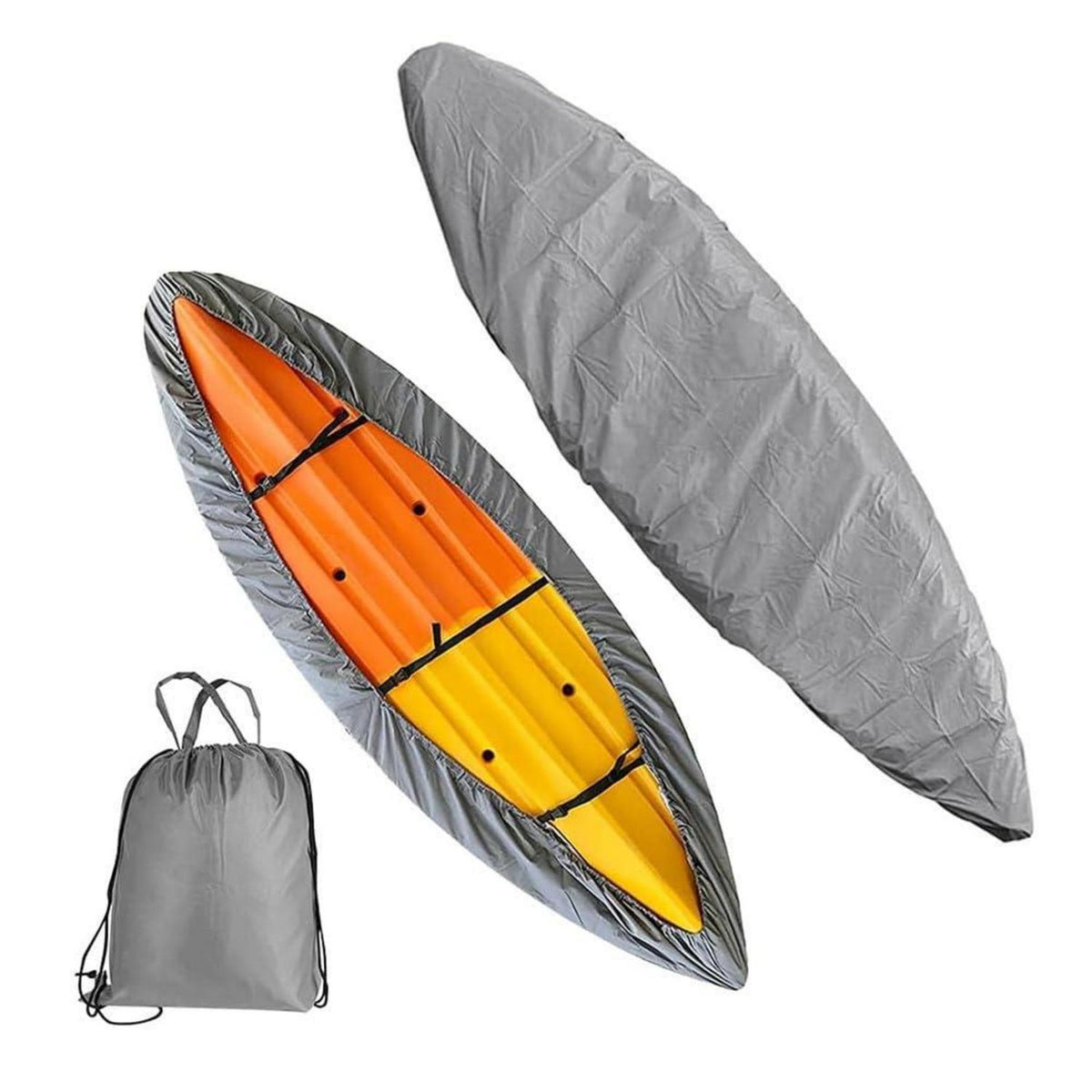 420D Kajakabdeckung wasserdicht, UV-Schutz, Grau 3.6-4.0m