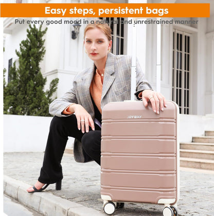 Joyway Kofferset 3tlg Hartschale TSA-Schloss 4 Rollen Handgepäck-Set
