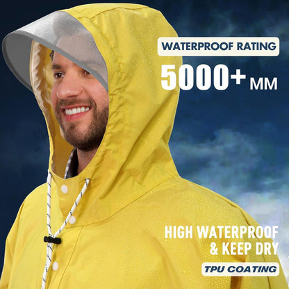 Wasserdichter Regenponcho mit Kapuze für Damen und Herren