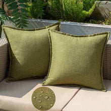 Wasserdichtes Outdoor-Kissenbezug-Set 50x50 cm Dunkelgrün 2er Pack