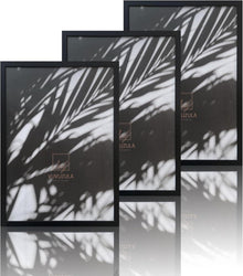 Schwarze Bilderrahmen Set A2 Holz Fotorahmen 3er Set Din A2