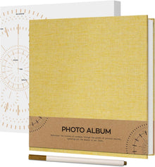 Selbstklebendes Fotoalbum 10x15 Leinen Hochzeit Gelb