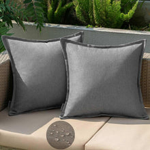Wetterfestes Outdoor Dekokissen 50x50cm 2er Set Grau Wasserdicht