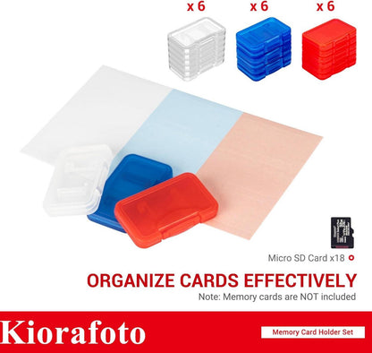 Transluzentes Micro-SD-Kartenetui 18er Packung 3 Farben, TF