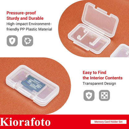 Kiorafoto Micro-SD-Kartenetui, 18 Packungen, für TF Micro SD Karten