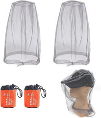Moskitonetz Kopfnetz Set mit Tragetasche, Outdoor Mückennetz Hut