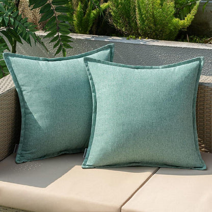 Outdoor Kissenbezug 45x45 cm 2er Set wasserdicht Wohnzimmer Sofa