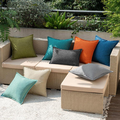 Outdoor Kissen Wasserfest 2er Set 45x45 cm Cyan