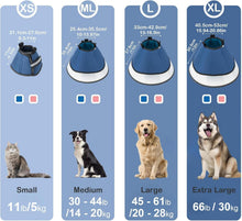 Halskrause Hund Leckschutz Operation 360° Sicht XL Blau