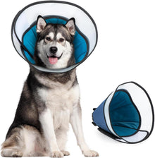 Halskrause Hund Leckschutz Operation 360° Vision Blau ML