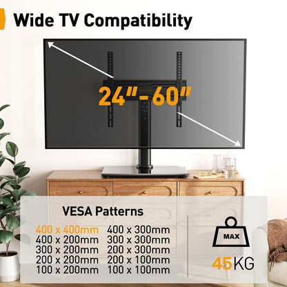 TV Standfuss Schwenkbar für 24-55/60 Zoll Fernseher VESA